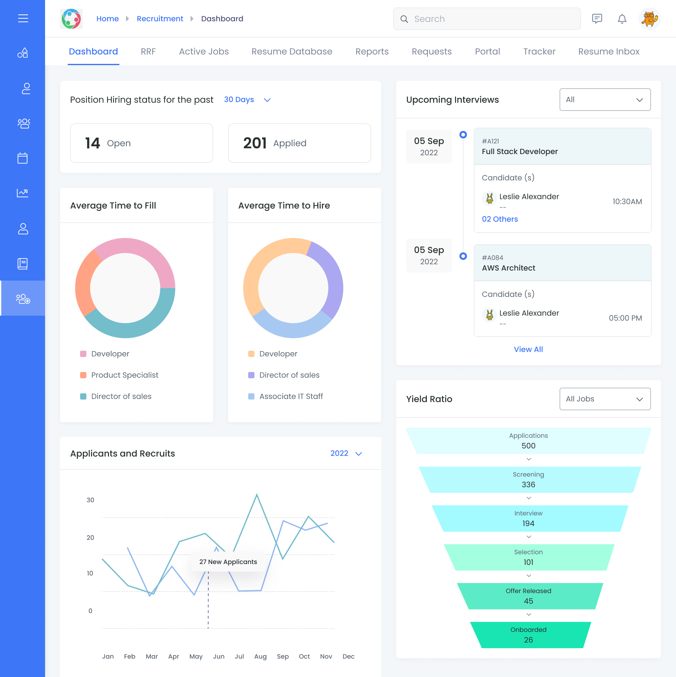 screenshot of Akrivia HCM